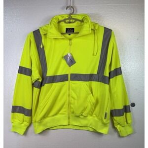 VEA Visibility Enhanced Apparel Mens Sz XL 3M Scotchlite Safety Hooded 602-L